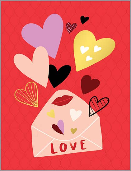 I Love You Because' Valentine's Day Card With Gold Foil