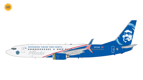 GeminiJets 1:200 Alaska Airlines Boeing 737-800S N570AS “Honoring